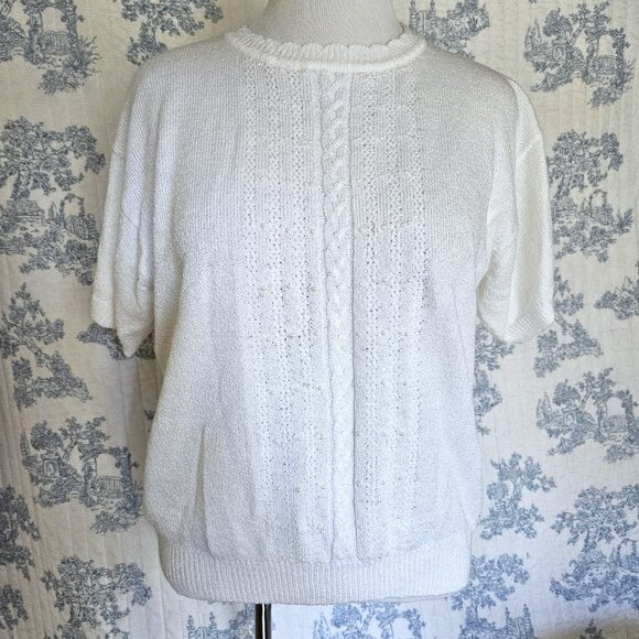 Size L to XL Vintage 1990s Barbra Sue Beaded Sweater - Picture 2 of 9